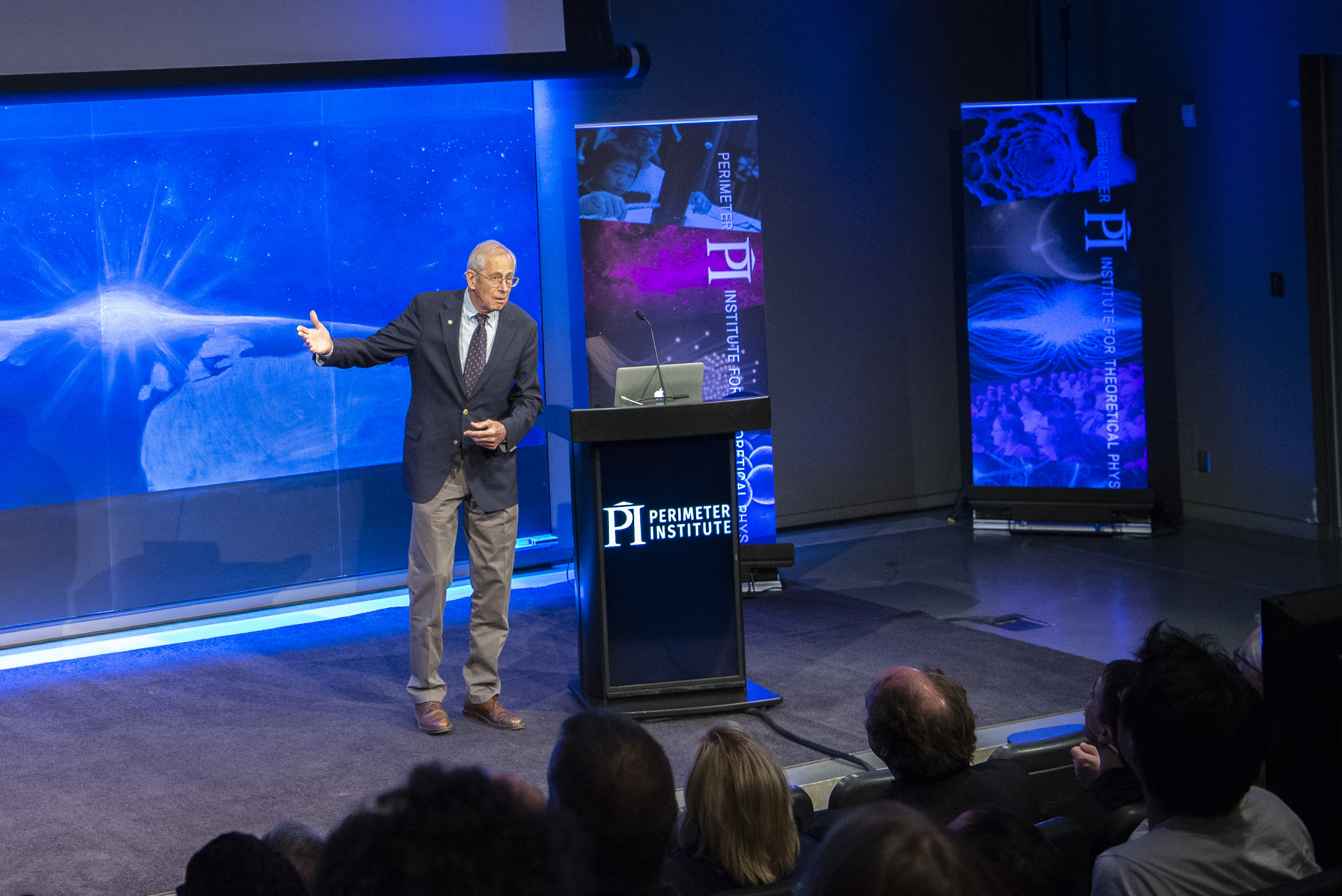 2019 Nobel Prize winner James Peebles talking for the launch of the Centre for the Universe at Perimeter Institute in 2017