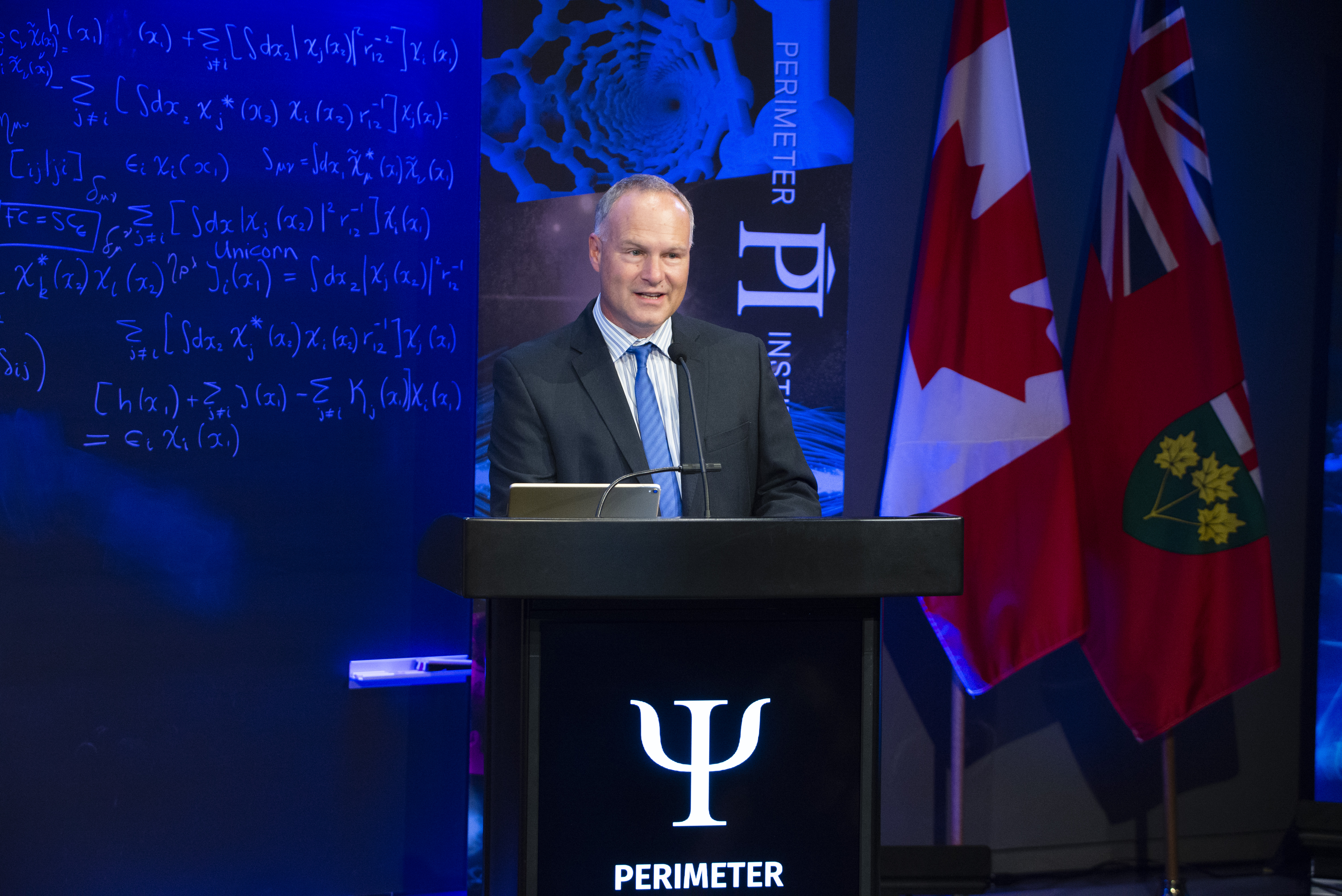 Academic Programs Director James Forrest speaking at the PSI 2018 graduation ceremony