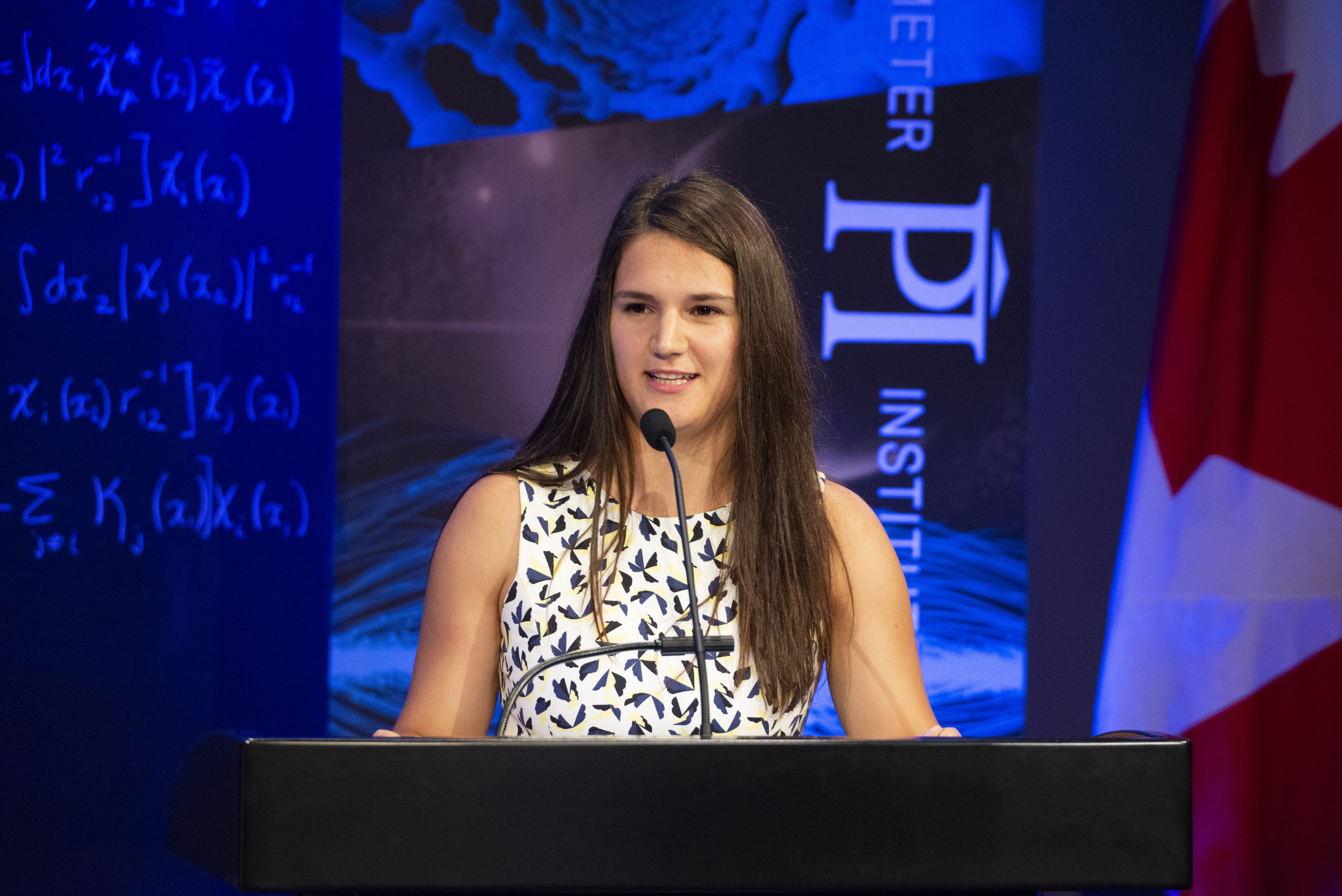 Valedictorian Katarina Martinović addressing her classmates at PSI 2018 graduation ceremony