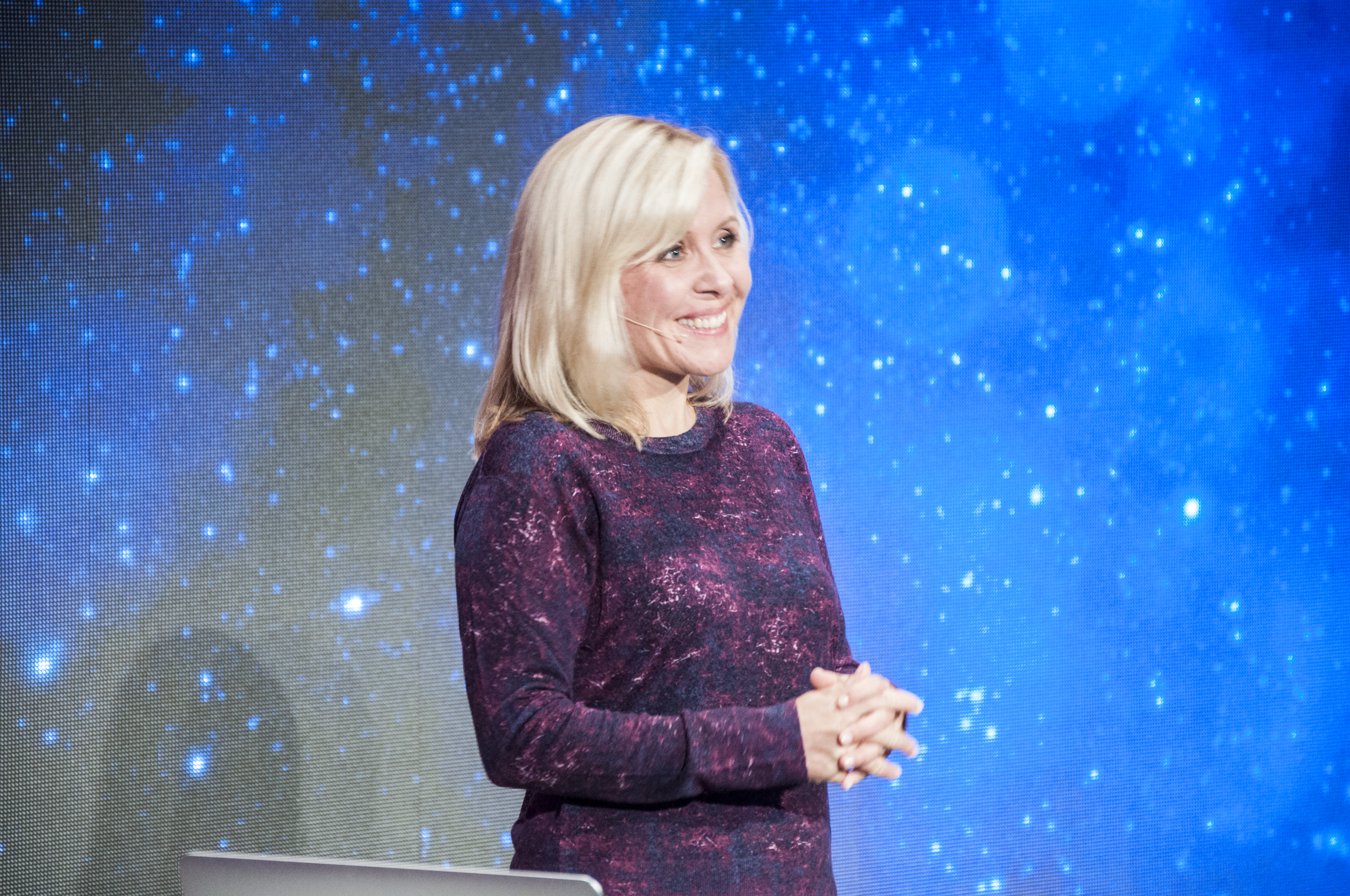 Lucy Hawking speaking at Brainstem festival