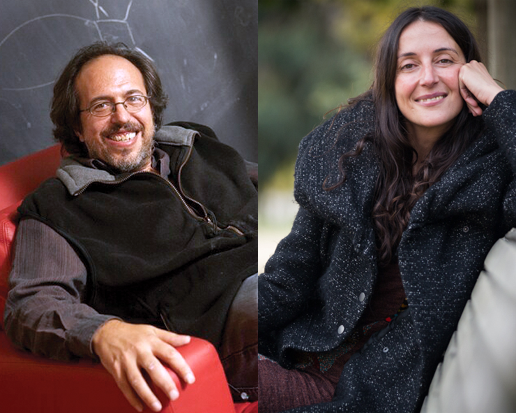 Portraits of Lee Smolin and Marina Cortês