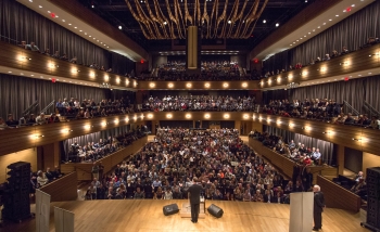 Neil Turok delivering "The Opportunity of All Time" Massey Lecture in Toronto