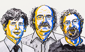 Illustration of the 2016 Physics Nobel Prize winners