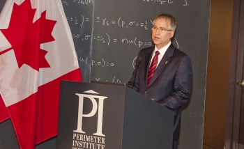 Minister Goodyear at Perimeter Institute