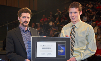 Thomas Henbest receives the Luke Santi Award 2009 at the Quantum to Cosmos conference