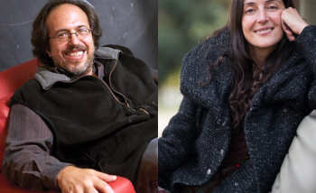 Portraits of Lee Smolin and Marina Cortês